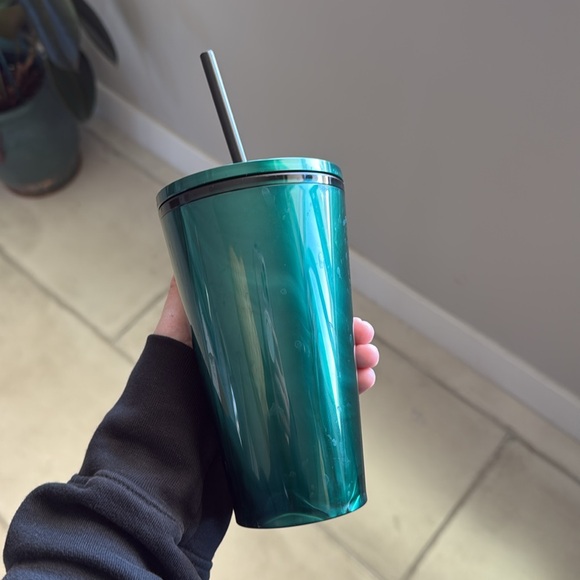 Lightly used green Starbucks cold cup tumbler - 16oz - Picture 2 of 3